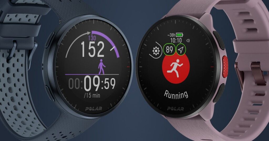 Best Polar Pacer running watch close-up showing GPS stats and lightweight design